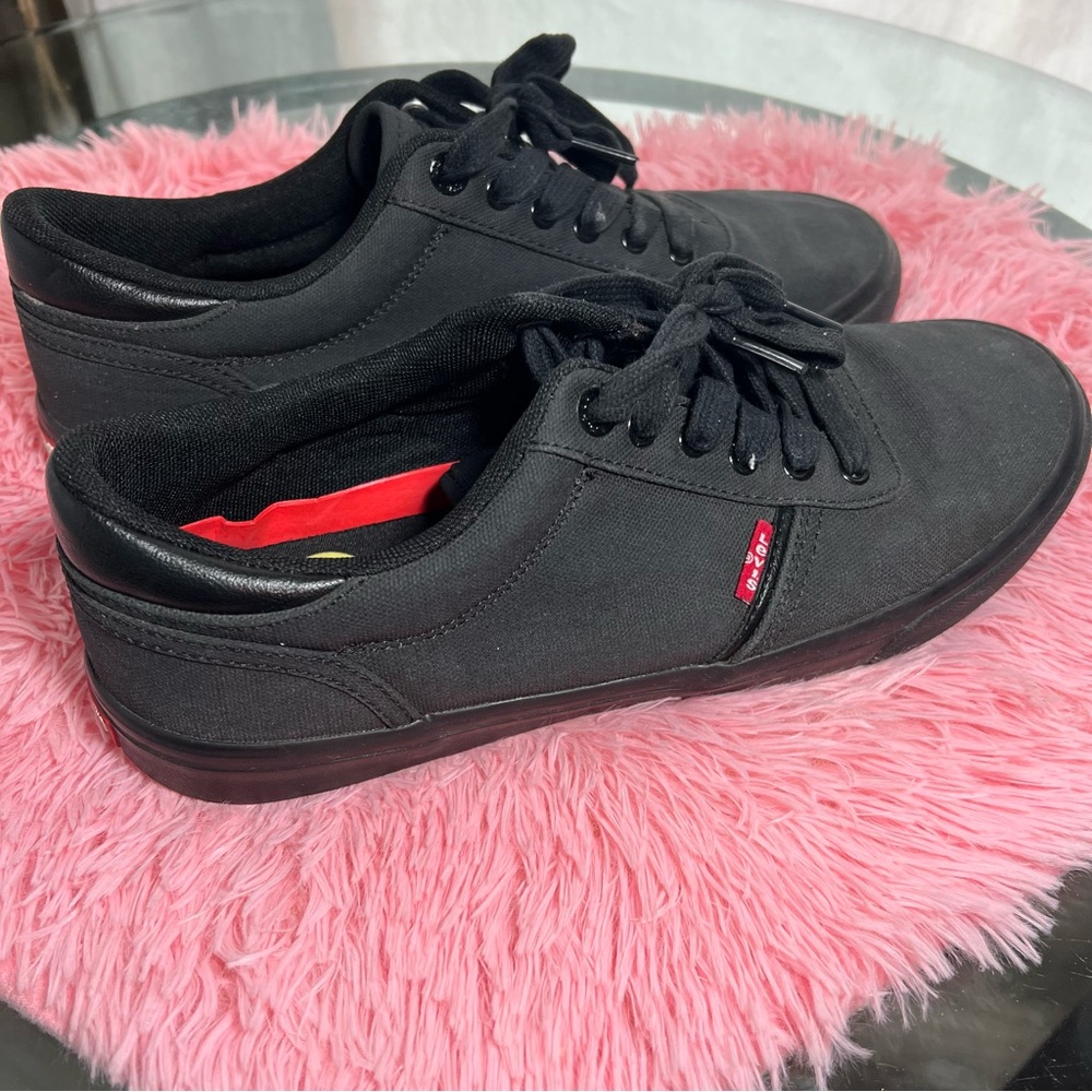Levi’s Black Canvas Sneakers | Men’s Size 9 | Hex-Proof & Street-Ready